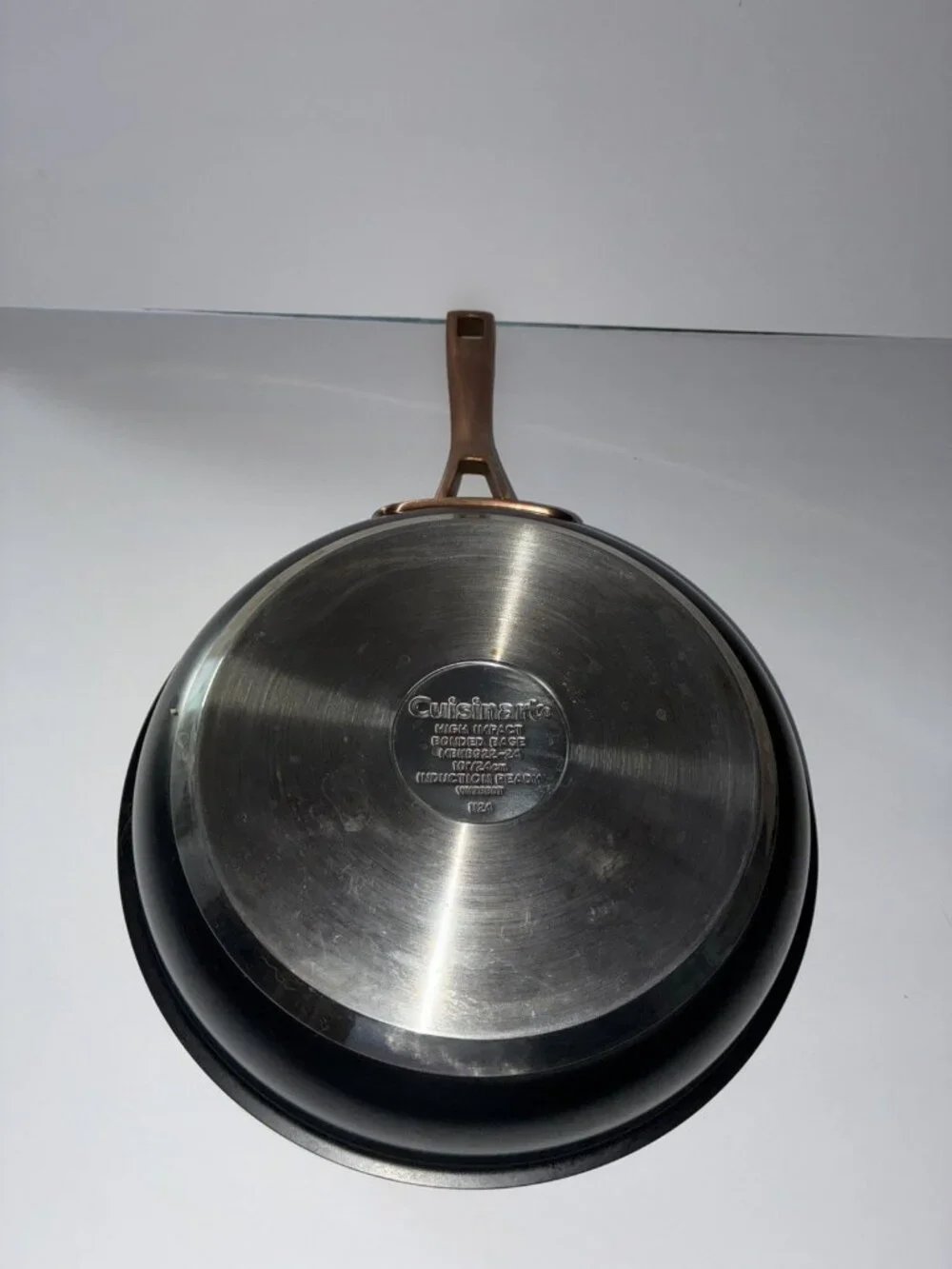 2pc Cuisinart High Impact Stainless Steel Skillets 8” and 10” Set